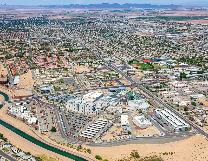 Yuma, Arizona from above